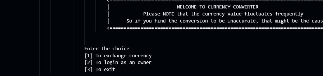 Currency Exchange System